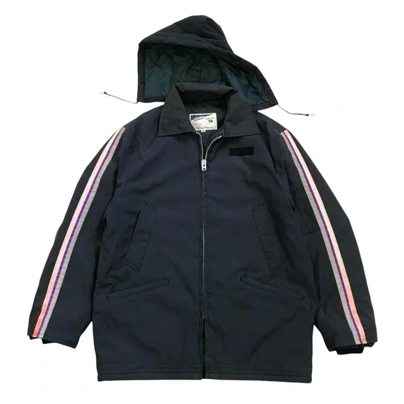 VINTAGE FEDEX JACKET LARGE L MENS HOODIE EMPLOYEE UNIFORM STAN HERMAN BOMBER